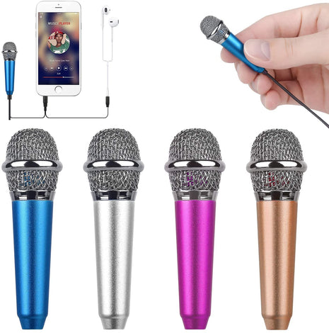 Uniwit Mini Portable Vocal/Instrument Microphone for Mobile Phone Laptop Notebook Apple iPhone Sumsung Android with Holder Clip - Blue
