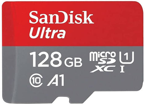 SanDisk 128GB Ultra MicroSDXC UHS-I Memory Card with Adapter - 120MB/s, C10, U1, Full HD, A1, Micro SD Card - SDSQUA4-128G-GN6MA