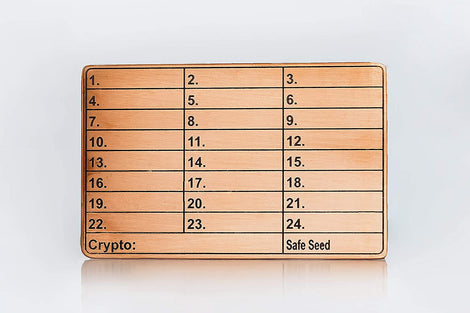 Safe Seed Crypto Metal Wallet Stamp Plate Copper Edition 24 Word Recovery Passphrase Cold Storage