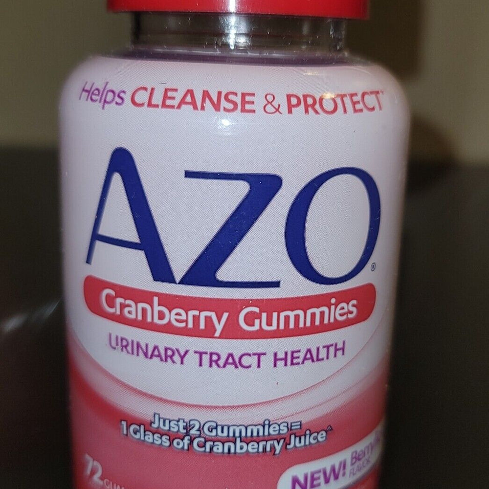 AZO Cranberry Gummies Urinary Tract Health Cleanse Protect 72 Count EXP 4/24