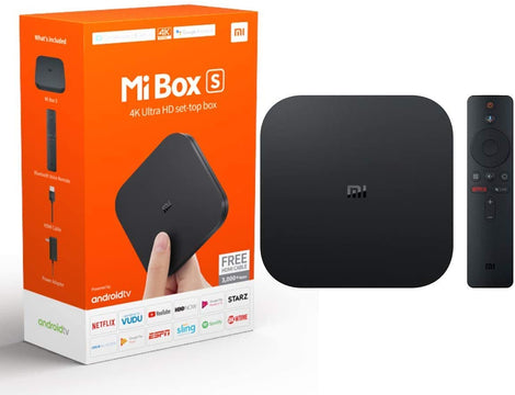 Xiaomi Mi Box S Android TV with Google Assistant Remote Streaming Media Player - Chromecast Built-in - 4K HDR - Wi-Fi - 8 GB - Black