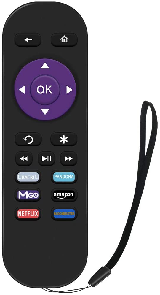 Gvirtue Replacement Lost Remote Control Compatible with Roku 1, Roku 2, Roku 3, Roku 4, (HD, LT, XS, XD), Roku Express.