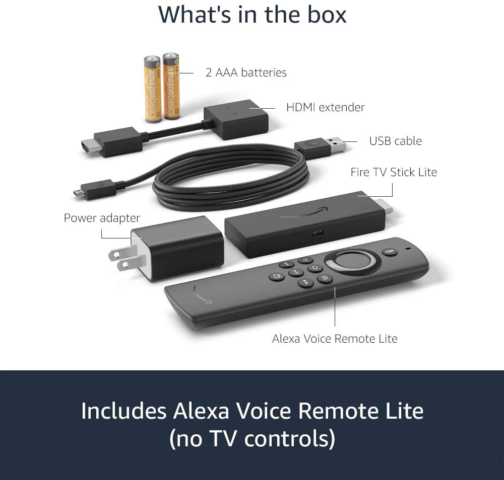 Introducing Fire TV Stick Lite with Alexa Voice Remote Lite (no TV controls) | HD streaming device | 2020 release