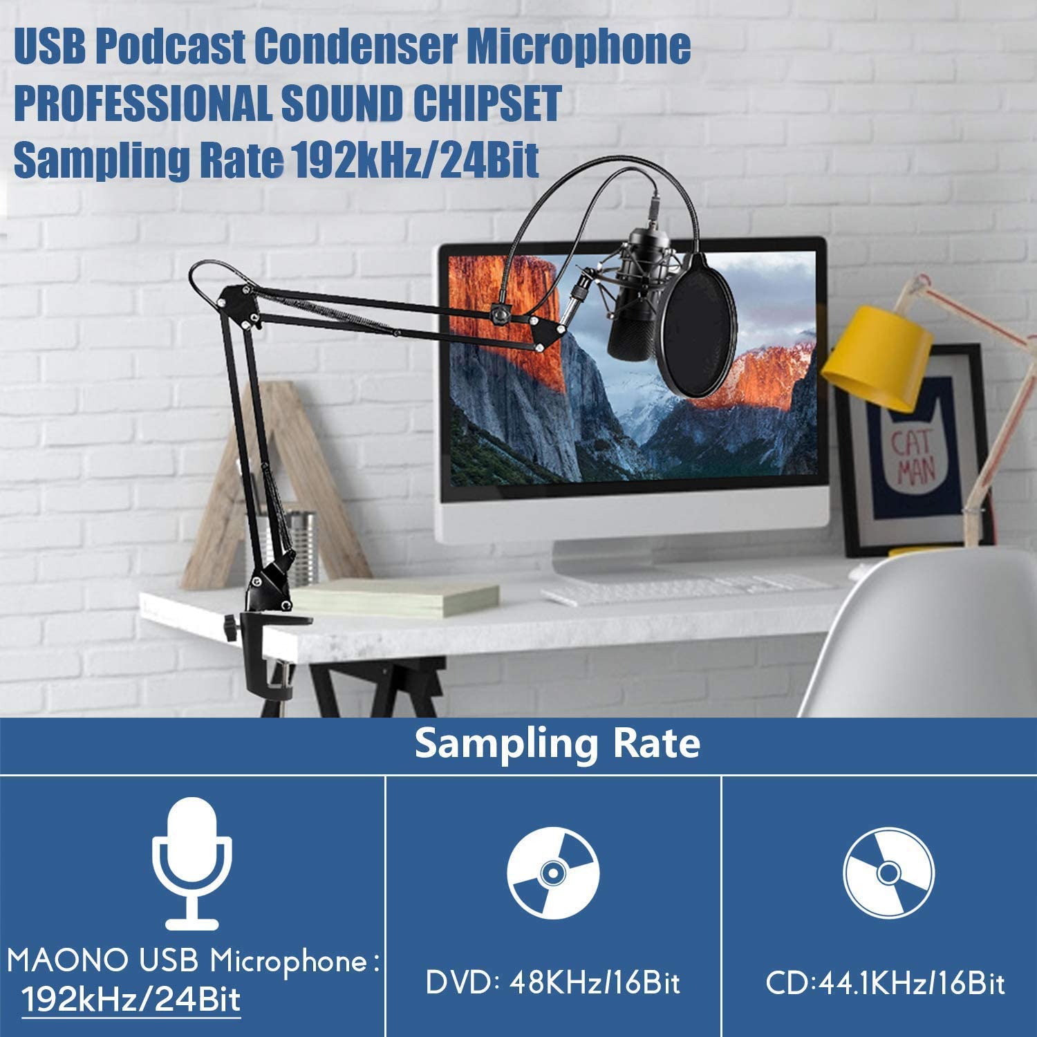 USB Podcast Condenser Microphone Kit